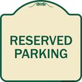 Signmission Reserved Parking Bright Yellow Heavy-Gauge Aluminum Architectural Sign, 18" x 18", TG-1818-22991 A-DES-TG-1818-22991